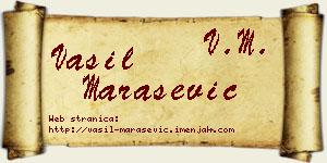 Vasil Marašević vizit kartica